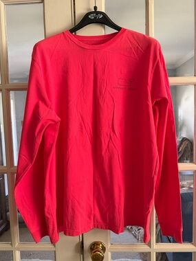 Vineyard Vines Bright Pink Long Sleeve Whale Shirt Large